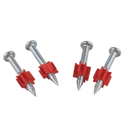 [Gun Nail with Red Washer 32 mm] Монтажные гвозди с красной шайбой 32 мм, 100 шт.