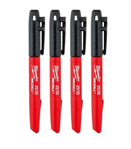 [493248551] Маркеры Milwaukee Inkzall чёрные, 4 шт.