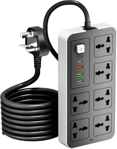 [INFLUX] Influx 6-Outlet 3M Extension Cord with USB Ports and Type-C