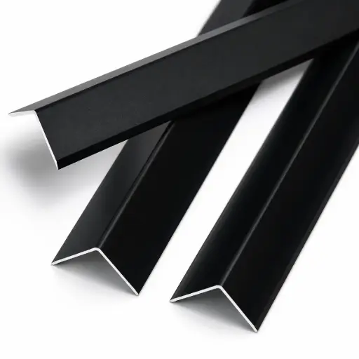 [Aluminium L Angle Black Matt] Aluminium L-Angle 15 × 15 × 1.4 mm × 3000 mm, Black Matte