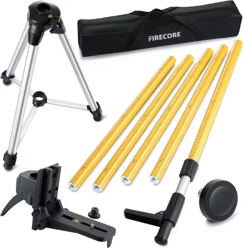 [FLP370C] Firecore Laser Level Pole Kit 3.7 m with Tripod & Mount