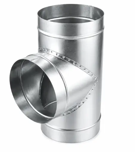 [GI Round Tee] Круглый оцинкованный тройник 203 × 203 × 203 мм