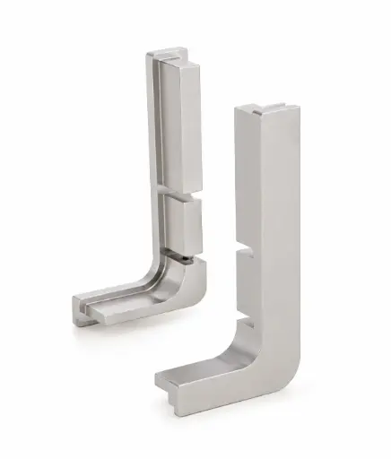 End Caps for L-Shape Gola Profile, Champagne, Set of 2