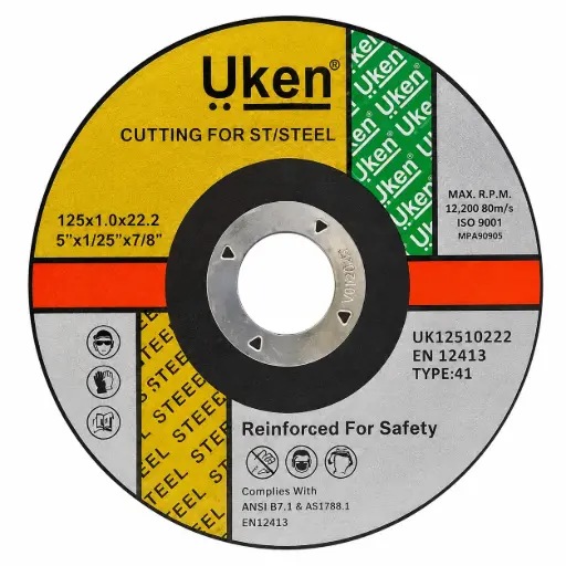 Uken Metal Cutting Disc 125 × 1 mm