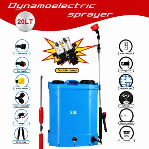 Double Pump Battery Sprayer, 20 L