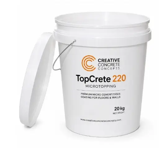 [001 Snow White] Creative Concrete TopCrete 220 Microtopping, Color 001 Snow White, 20 kg