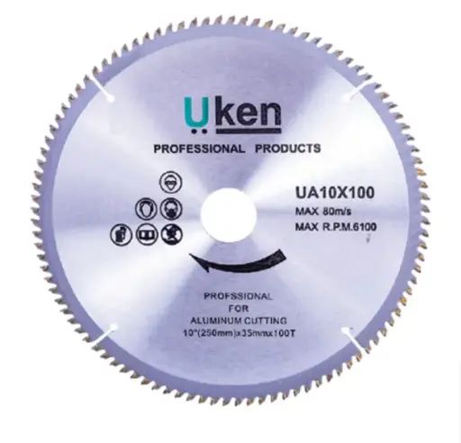 Диск пильный по алюминию Uken UA 250 мм (10"), 100 зубьев