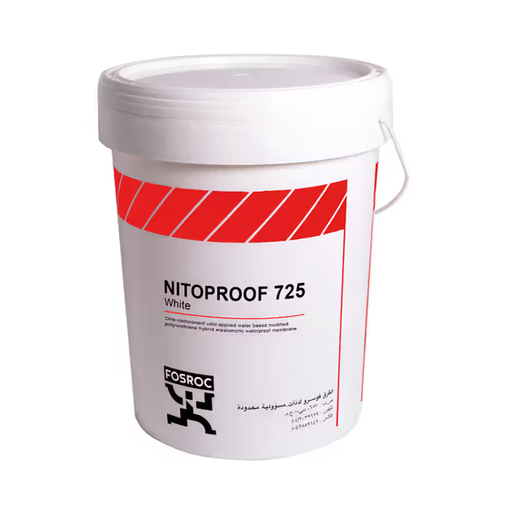 Fosroc Nitoproof 725 Flexible PU Waterproofing Membrane White 20 L