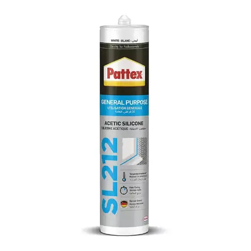 [PATTEX] Pattex Silicone SL212 General Purpose Sealant 280 ml, White