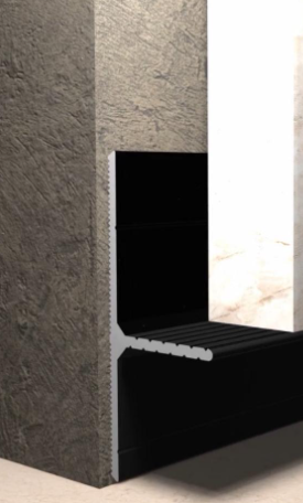 [bcr profile] BCR ALUMINIUM FLOATING WALL SKIRTING BLACK 15X15X36 /METER