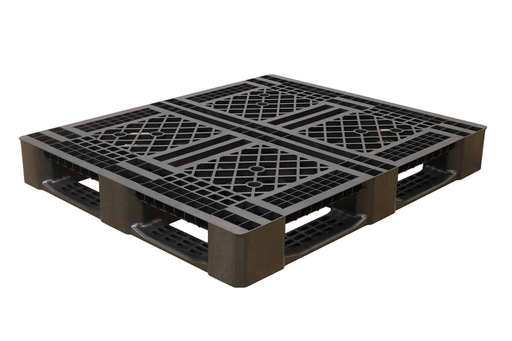 Plastic Pallet 120 × 80 × 15 cm, Black