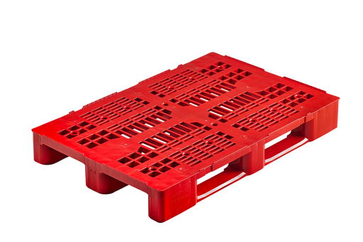 Plastic Pallet 120 × 80 × 15 cm, Red