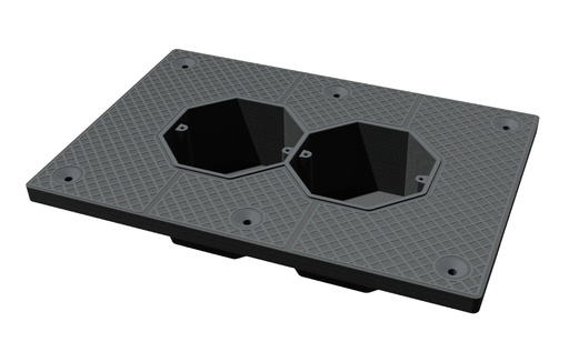 [1406.0202] Soundproof socket box Ultrakustik for 2 posts 1406.0202