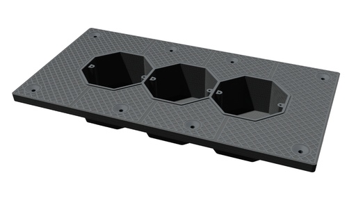 [1406.0203] Soundproof socket box Ultrakustik, for 3 posts 1406.0203